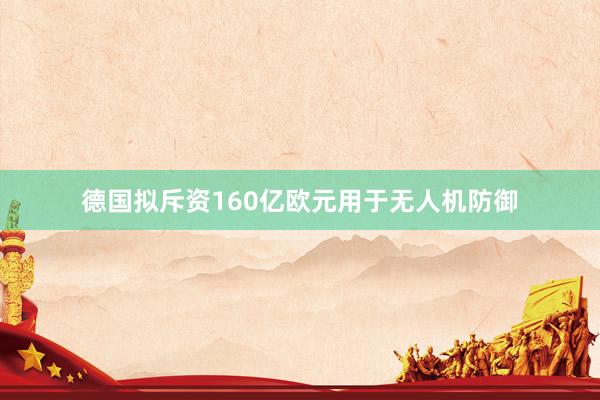 德国拟斥资160亿欧元用于无人机防御