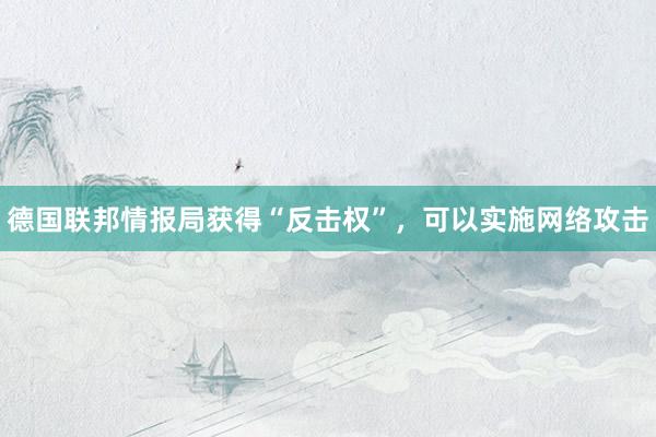 德国联邦情报局获得“反击权”，可以实施网络攻击