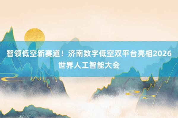 智领低空新赛道！济南数字低空双平台亮相2026世界人工智能大会