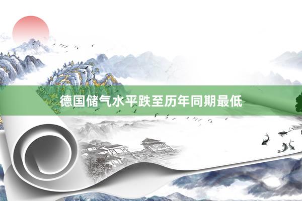 德国储气水平跌至历年同期最低