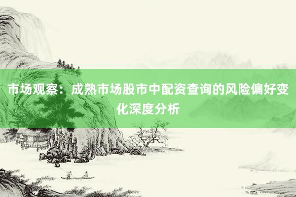市场观察：成熟市场股市中配资查询的风险偏好变化深度分析
