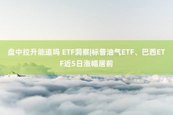 盘中拉升能追吗 ETF洞察|标普油气ETF、巴西ETF近5日涨幅居前