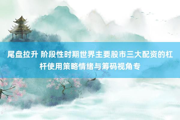 尾盘拉升 阶段性时期世界主要股市三大配资的杠杆使用策略情绪与筹码视角专