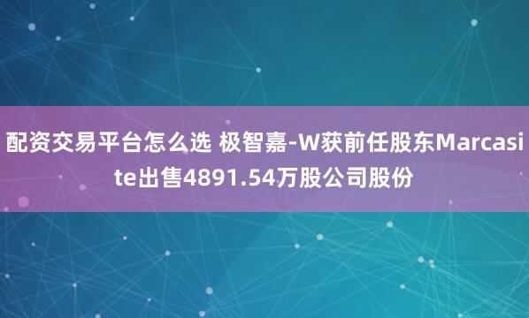 配资交易平台怎么选 极智嘉-W获前任股东Marcasite出售4891.54万股公司股份
